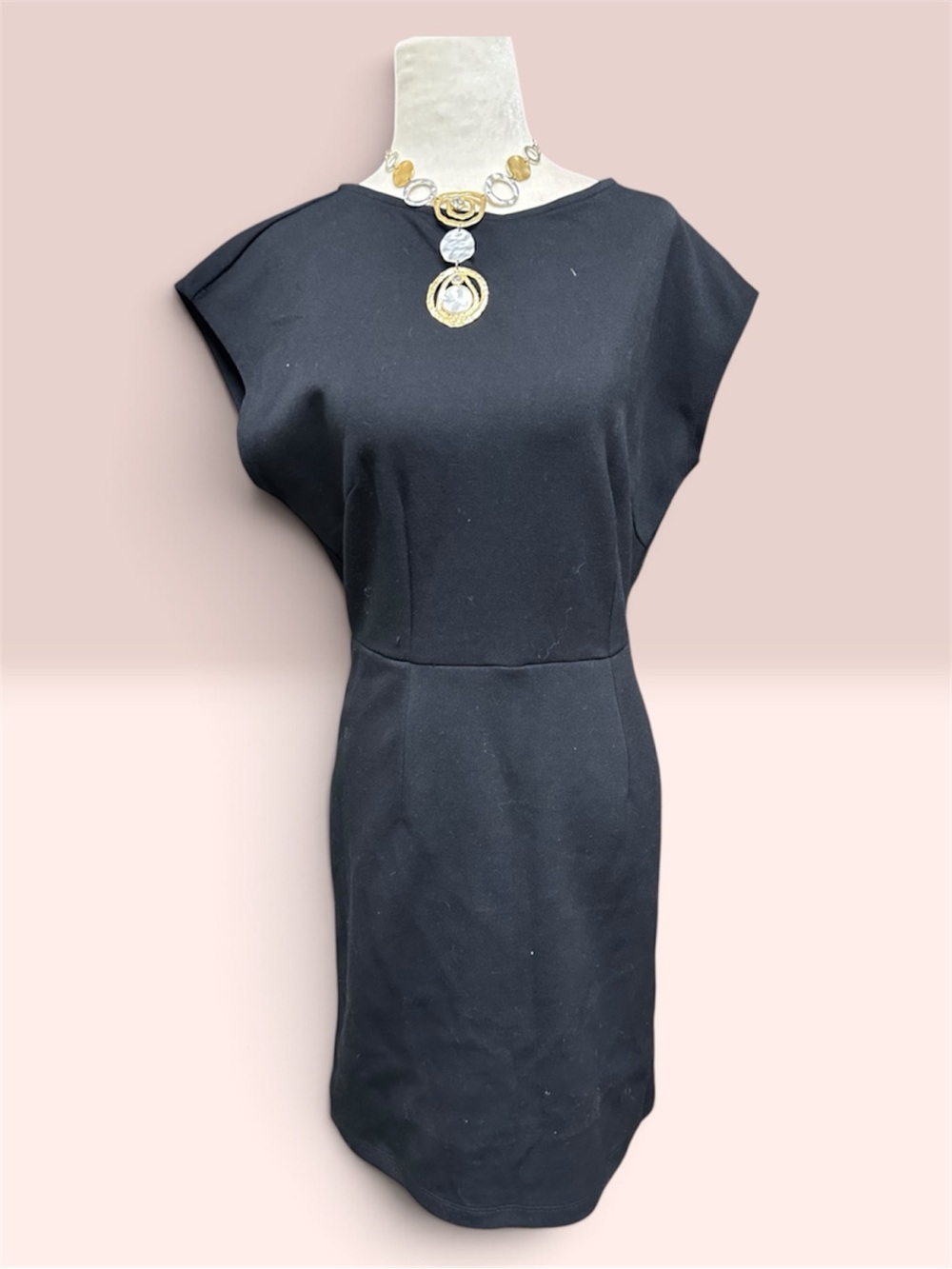 Joe Fresh Black Midi Sheath Dress M